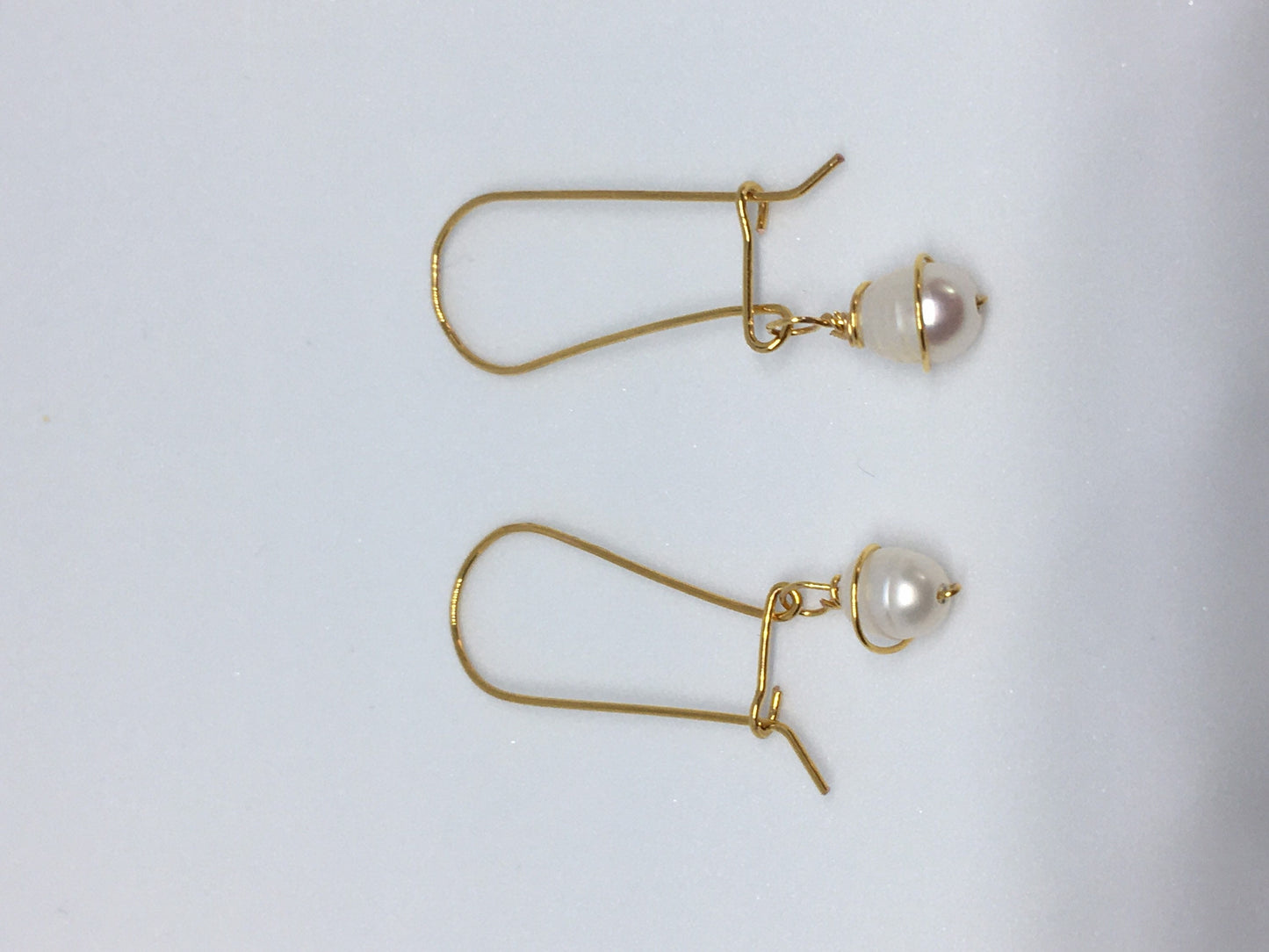 Freshwater Pearl dangle drop gold earrings for her/ Waterproof Jewelry/Wedding, bridesmaids gifts/ UK shop - Free Shipping