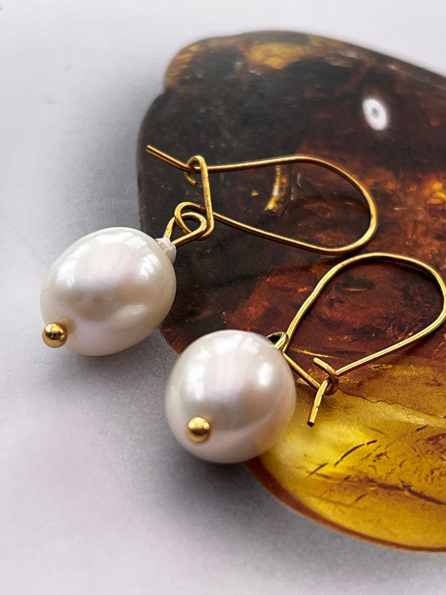 Freshwater pearl Dangle & Dropp earrings  / Etsy UK shop