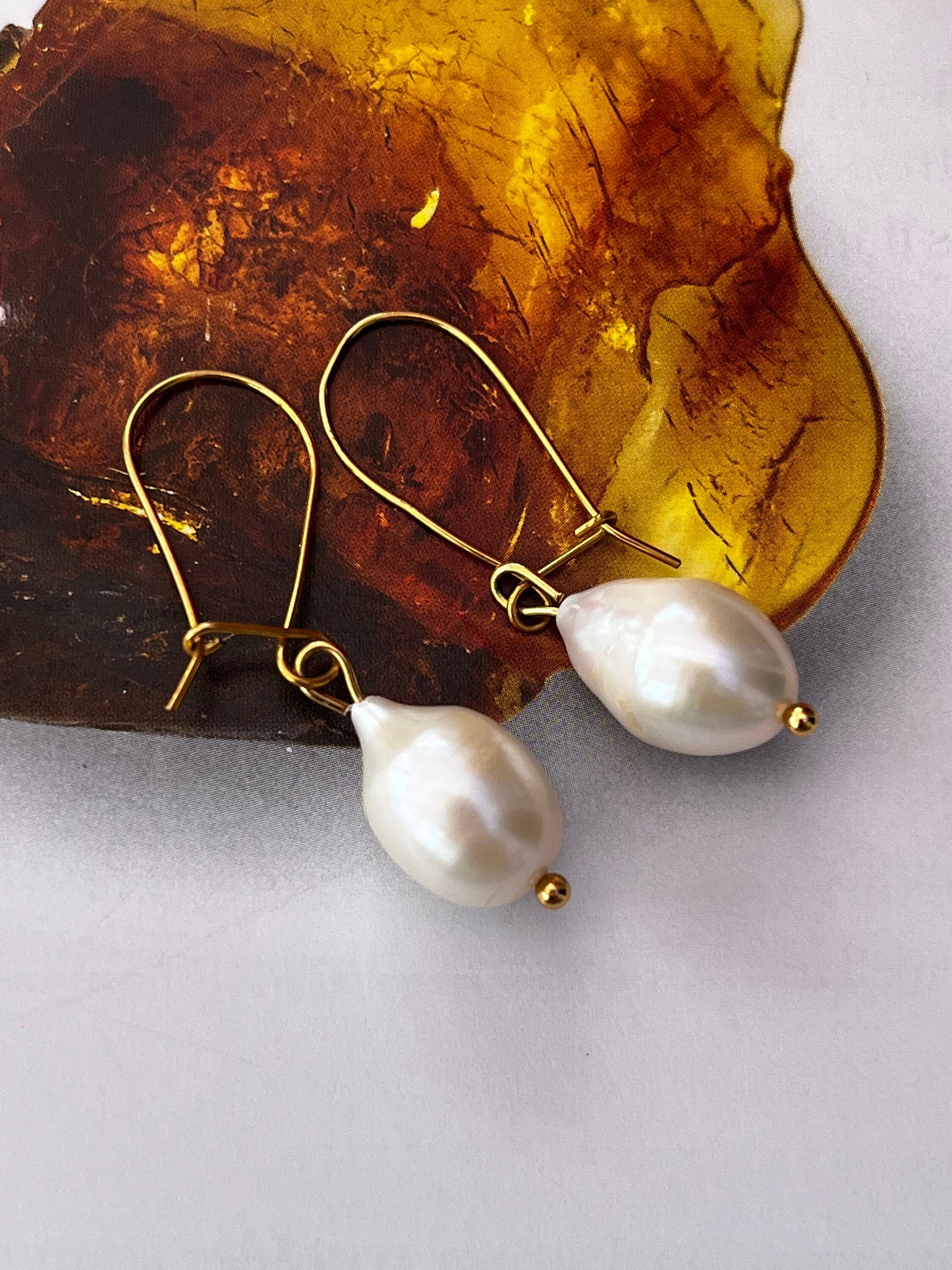 Freshwater pearl Dangle & Dropp earrings  / Etsy UK shop