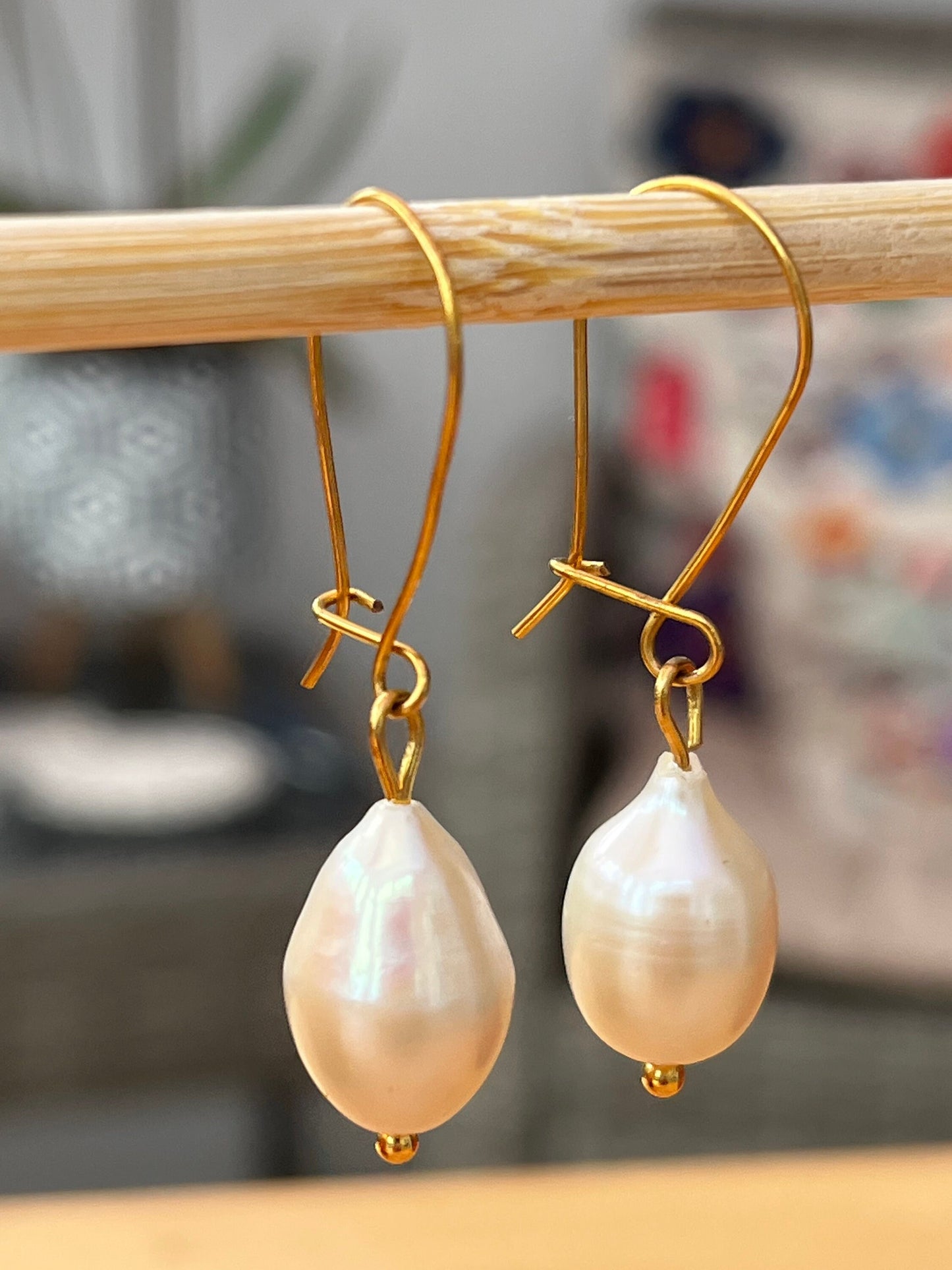 Freshwater pearl Dangle & Dropp earrings  / Etsy UK shop