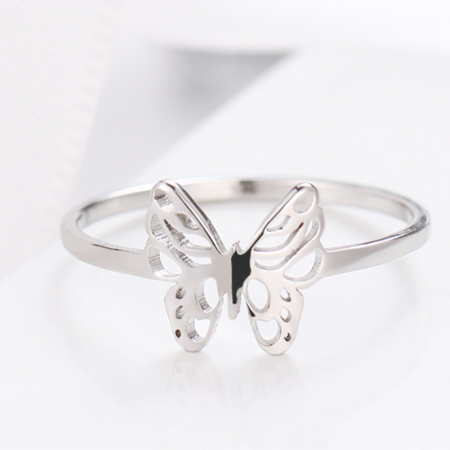 Butterfly thin band waterproof and hypoallergenic Gold Rings for her/ Birthday, anniversary gifts for her/ UK shop