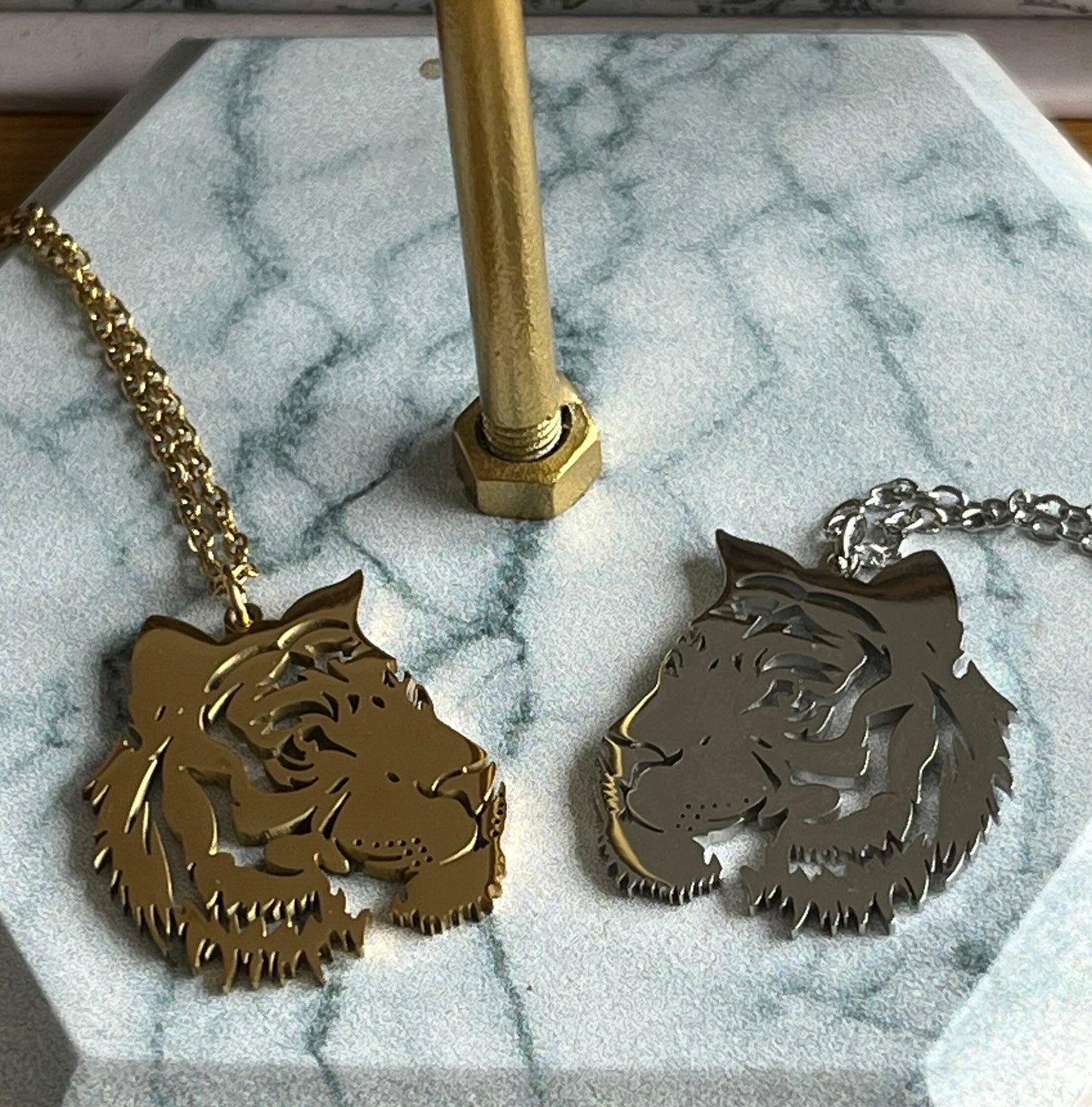 Tiger pendant necklace for Men/ Waterproof, sweatproof and tarnish free/ UK shop - Free shipping