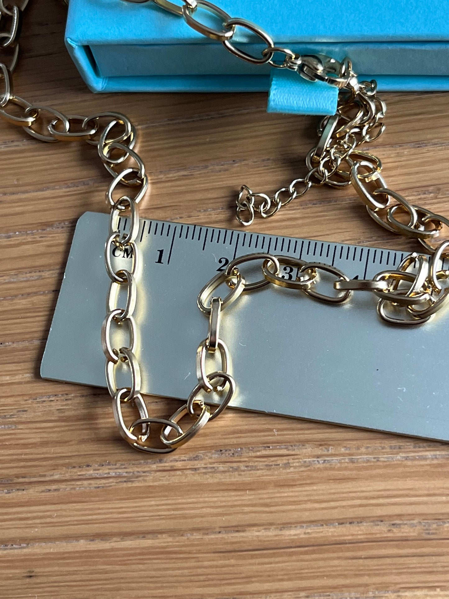 Chunky Chain Gold Necklace, Bohemian Chic, Waterproof and Tarnish Free Necklace for her/ Etsy UK shop