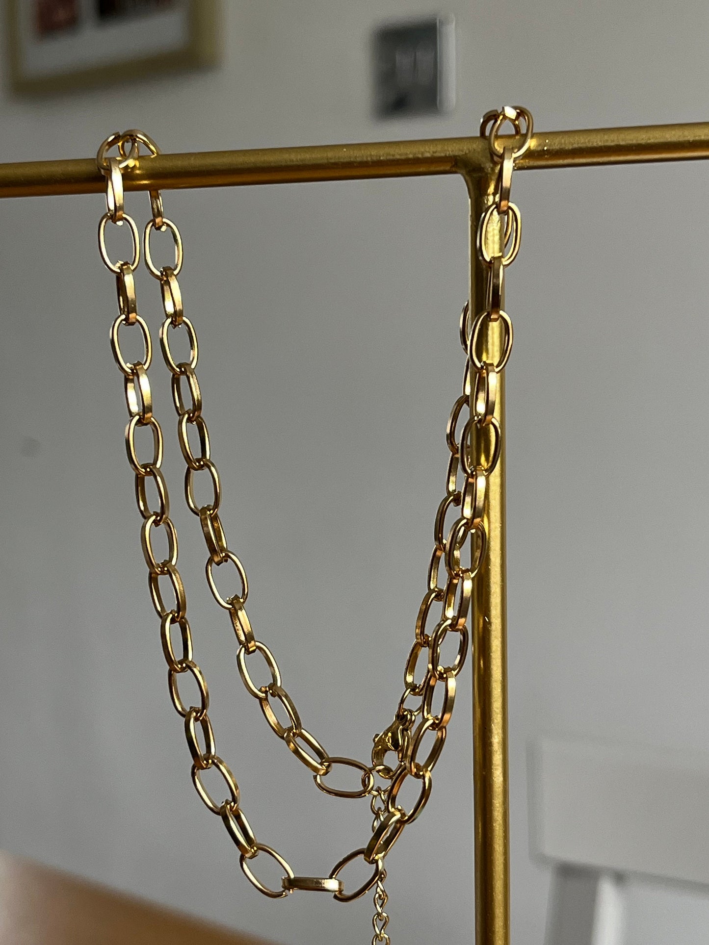 Chunky Chain Gold Necklace, Bohemian Chic, Waterproof and Tarnish Free Necklace for her/ Etsy UK shop