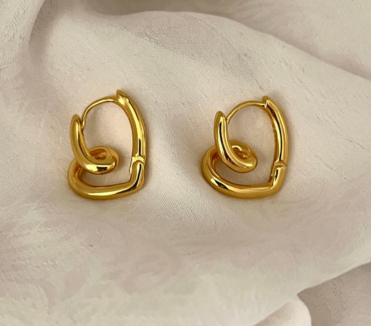 Twist Hoops Earrings, unusual dainty earrings for her, UK seller - Free Shipping