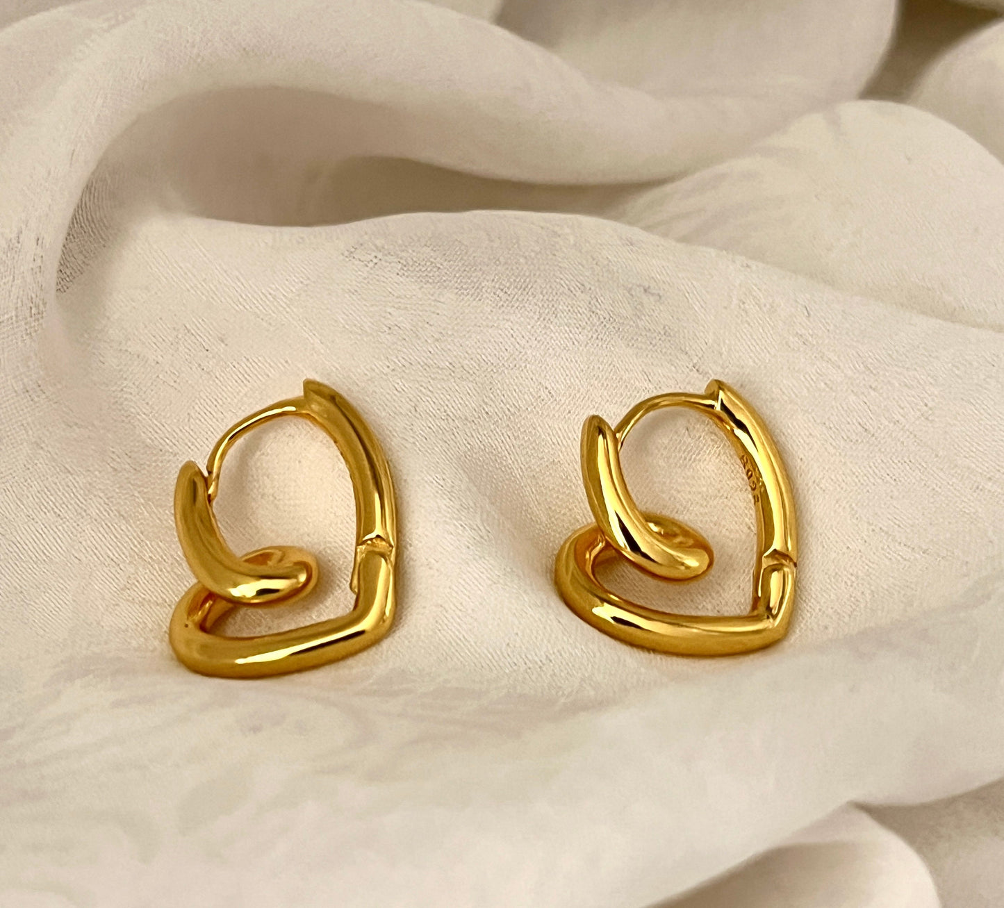 Twist Hoops Earrings, unusual dainty earrings for her, UK seller - Free Shipping