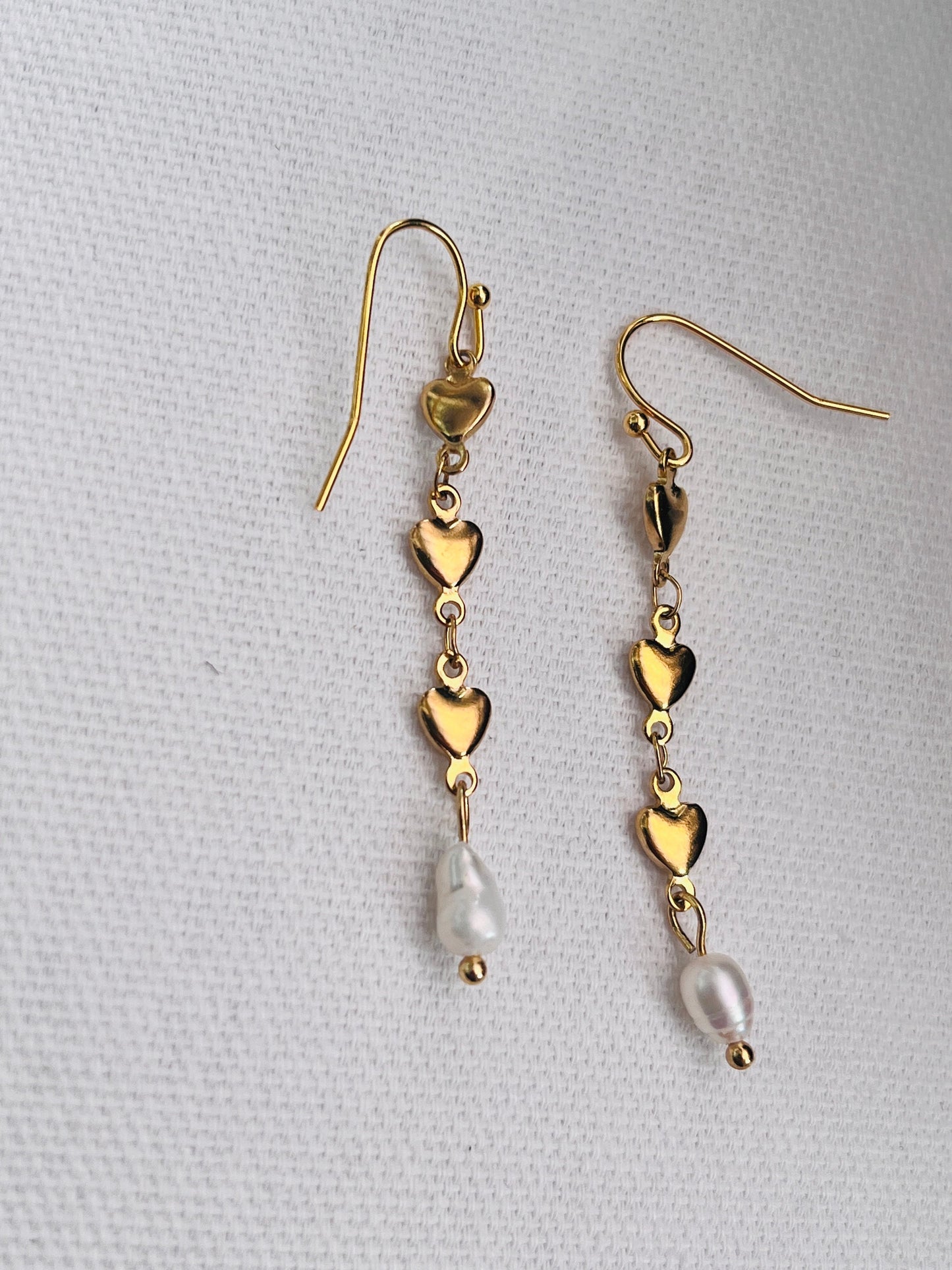 Elegant Long Dangle Drop Earrings with Freshwater Pearl – Perfect for Weddings & Special Occasions, UK shop - Free shipping