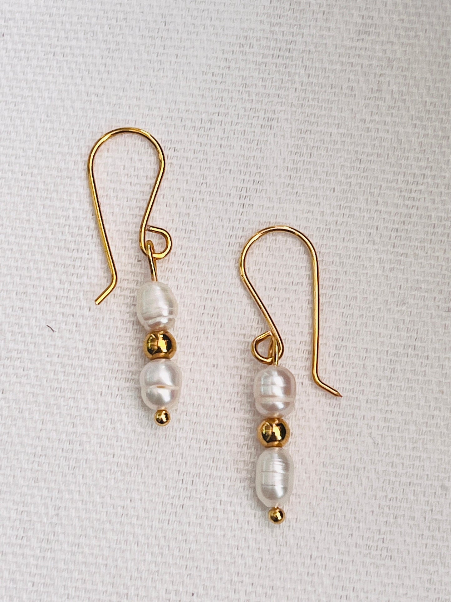 Natural Freshwater Pearl Drop Earrings handmade, Pearl Jewellery, Bridesmaid Gift, Gift for Her, UK shop - Free Shipping