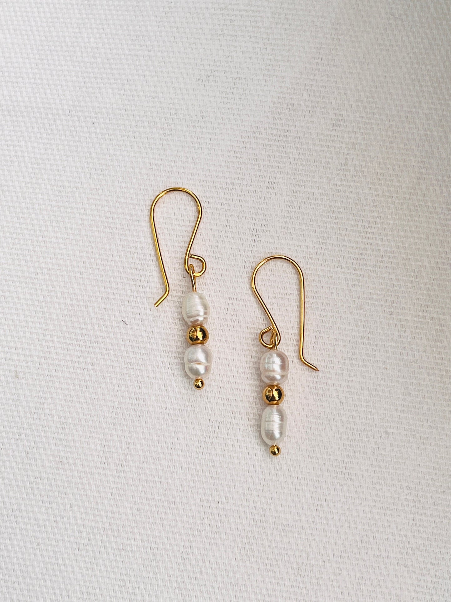 Natural Freshwater Pearl Drop Earrings handmade, Pearl Jewellery, Bridesmaid Gift, Gift for Her, UK shop - Free Shipping