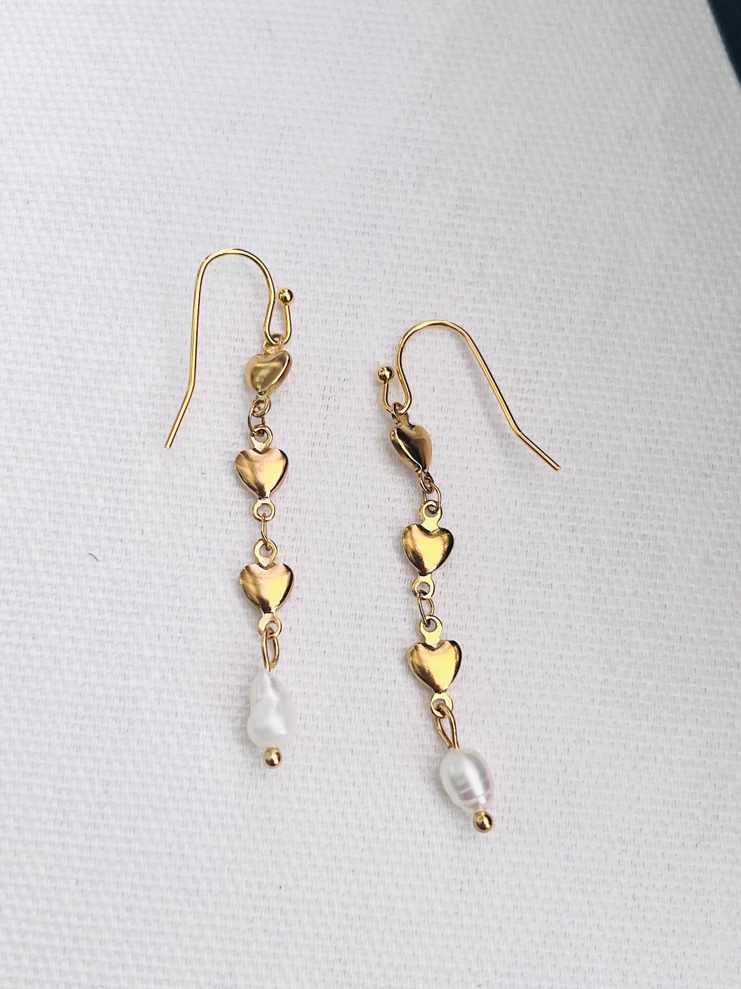 Elegant Long Dangle Drop Earrings with Freshwater Pearl – Perfect for Weddings & Special Occasions, UK shop - Free shipping