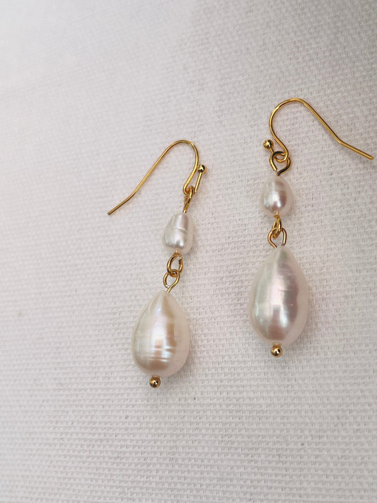 Unique Freshwater Pearl Earrings - Handmade, Dangle & Drop Style Jewelry - Perfect Gift for Her, Bridesmaids, or Special Occasion, UK shop